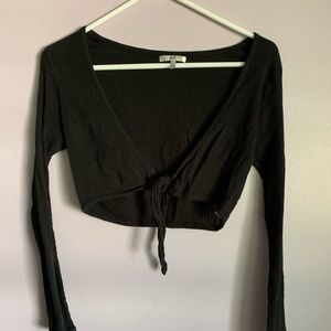 Metro 7 Front Tie Mini Cardigan